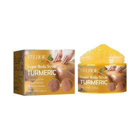 EELHOE Turmeric Sugar Scrub, Fade Acne Mark Moisturizing Refreshing Smooth Tender Skin Cleansing Exfoliating Scrub