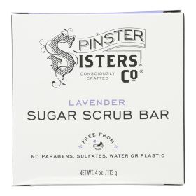 Spinster Sisters Company - Scrub Bar Sugar Lavender - 1 Each-4 Ounces